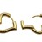 Серьги Конго Сердце 18х22х3мм, латунь, позолота, 21-543, 1 пара - Серьги Конго Сердце 18х22х3мм, латунь, позолота, 21-543, 1 пара