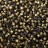 Бисер японский TOHO круглый 15/0 #0999F черный алмаз матовый радужный, золотая линия внутри, 10 грамм - Бисер японский TOHO круглый 15/0 #0999F черный алмаз матовый радужный, золотая линия внутри, 10 грамм
