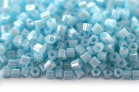 Бисер японский TOHO Hexagon шестиугольный 11/0 #0124 нежно-голубой, глянцевый непрозрачный, 5 грамм