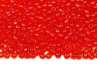 Бисер японский TOHO круглый 11/0 #0005B сиамский рубин, прозрачный, 10 грамм