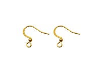 Швензы-крючки 14х16х0,7мм, отверстие 2мм, цвет золото, хирургическая сталь, 21-614, 1 пара