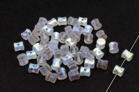 Бусины Pellet beads 6х4мм, отверстие 0,5мм, цвет 00030/28783 хрусталь радужный Etched AB, 732-032, 10г (около 60шт)