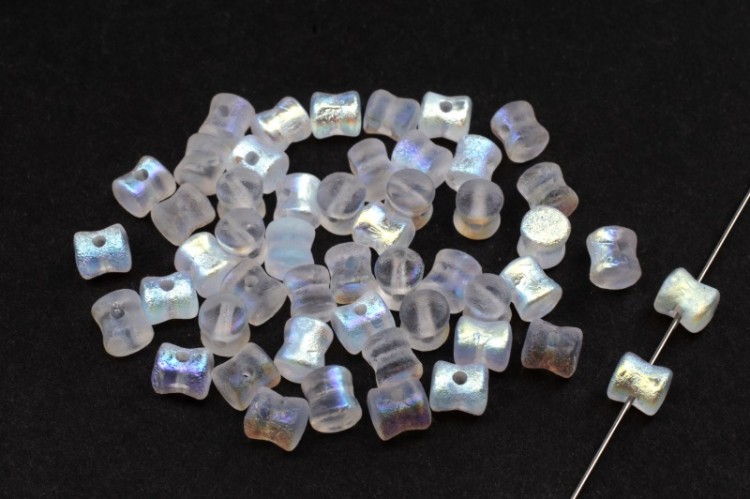 Бусины Pellet beads 6х4мм, отверстие 0,5мм, цвет 00030/28783 хрусталь радужный Etched AB, 732-032, 10г (около 60шт) Бусины Pellet beads 6х4мм, отверстие 0,5мм, цвет 00030/28783 хрусталь радужный Etched AB, 732-032, 10г (около 60шт)
