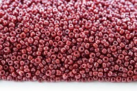 Бисер китайский круглый размер 12/0, цвет 0125 красный непрозрачный, блестящий, 450г