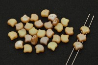 Бусины GINKO 7,5х7,5мм, отверстие 0,8мм, цвет 01000/83500 бежевый опал/Рембрандт матовый, 710-023, 10г (около 40шт)