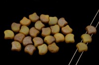 Бусины GINKO 7,5х7,5мм, отверстие 0,8мм, цвет 01000/83500 бежевый опал/Рембрандт матовый, 710-023, 10г (около 40шт)