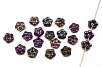 Бусина Flower 5мм, отверстие 1мм, цвет 00030/95500 Crystal/Magic Purple, 733-019, 20шт