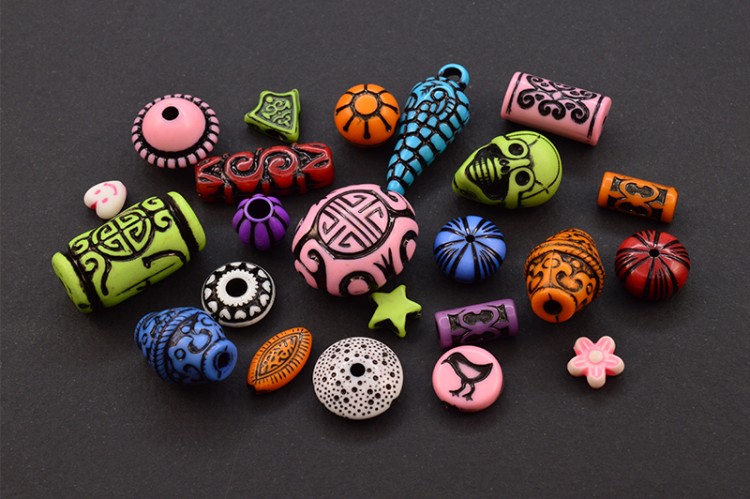 Бусины акриловые Микс 7-25х4-13мм, ассорти цветов, 540-176, 10г (около 12шт) Бусины акриловые Микс 7-25х4-13мм, ассорти цветов, 540-176, 10г (около 12шт)