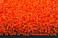Бисер чешский PRECIOSA круглый 10/0 08789 неон прозрачный, оранжевая линия внутри, 1 сорт, 50г