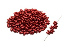 Бусины Rizo 6х2,5мм, отверстие 0,8мм, цвет 01890 красный матовый металлик, 753-009, 10г (около 150шт)