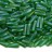Бисер японский Miyuki Twisted Bugle 2х6мм #0179F зеленый, матовый радужный прозрачный, 10 грамм - Бисер японский Miyuki Twisted Bugle 2х6мм #0179F зеленый, матовый радужный прозрачный, 10 грамм
