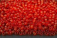Бисер японский TOHO круглый 11/0 #0005 светлый сиамский рубин, прозрачный, 10 грамм