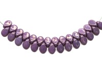 Бусины Pip beads 5х7мм, цвет 02010/15726 белый/лиловый, 701-046, 20шт