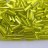 Бисер японский TOHO Bugle стеклярус 6мм #0024 зеленый лайм, серебряная линия внутри, 5 грамм - Бисер японский TOHO Bugle стеклярус 6мм #0024 зеленый лайм, серебряная линия внутри, 5 грамм