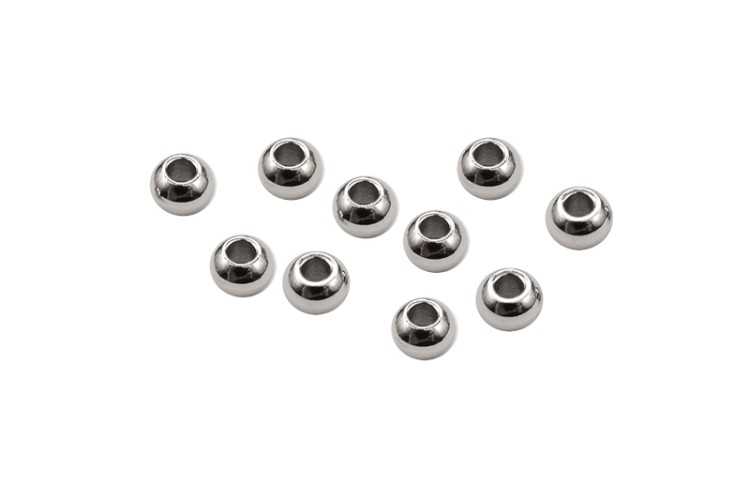 Бусина разделительная спейсер 3х2мм, отверстие 1,2мм, цвет стальной, хирургическая сталь, 24-130, 10шт Бусина разделительная спейсер 3х2мм, отверстие 1,2мм, цвет стальной, хирургическая сталь, 24-130, 10шт