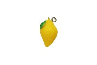 Подвеска Лимон 21х12мм, отверстие 2мм, цвет желтый, смола/железо, 22-184, 1шт