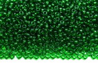 Бисер японский MIYUKI круглый 11/0 #0146 зеленый, прозрачный, 10 грамм