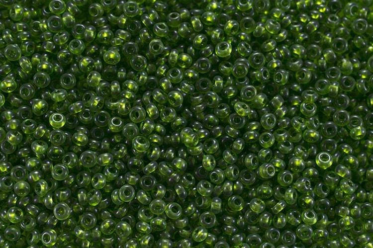 Бисер китайский круглый размер 12/0, цвет 0025А зеленый прозрачный, 450г Бисер китайский круглый размер 12/0, цвет 0025А зеленый прозрачный, 450г