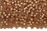 Бисер японский MIYUKI круглый 11/0 #4243 топаз полуматовый, серебряная линия внутри, Duracoat, 10 грамм