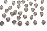 Бусины биконусы хрустальные 3мм, цвет BLACK DIAMOND MATT, 745-026, 20шт