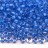 Бисер чешский PRECIOSA круглый 6/0 38336 прозрачный, голубая линия внутри, квадратное отверстие, 50г - Бисер чешский PRECIOSA круглый 6/0 38336 прозрачный, голубая линия внутри, квадратное отверстие, 50г