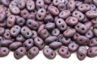 Бусины SuperDuo 2,5х5мм, отверстие 0,8мм, цвет 03000/85001 сиреневый туман матовый, 706-052, 10г (около 120шт)