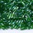 Бисер японский Miyuki Twisted Bugle 2х6мм #0179 зеленый, радужный прозрачный, 10 грамм - Бисер японский Miyuki Twisted Bugle 2х6мм #0179 зеленый, радужный прозрачный, 10 грамм