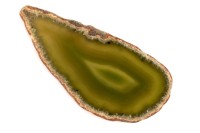 Срез Агата природного, оттенок зеленый, 94х45х5мм, отверстие 2мм, 37-318, 1шт