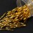 Бисер чешский PRECIOSA стеклярус 17050 25мм витой, золотой, серебряная линия внутри, 50г - Бисер чешский PRECIOSA стеклярус 17050 25мм витой, золотой, серебряная линия внутри, 50г