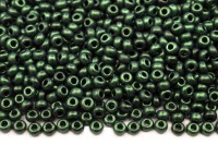 Бисер чешский PRECIOSA круглый 10/0 94204М матовый зеленый непрозрачный металлик, 1 сорт, 50г
