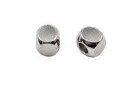 Бусина разделительная Куб 6х6х6мм, отверстие 3мм, цвет стальной, хирургическая сталь, 24-080, 2шт