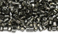 Бисер японский TOHO Hexagon шестиугольный 11/0 #0029C темно-серый, серебряная линия внутри, 5 грамм