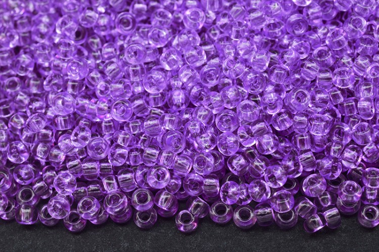 Бисер чешский PRECIOSA круглый 10/0 01223 сиреневый прозрачный, 1 сорт, 50г Бисер чешский PRECIOSA круглый 10/0 01223 сиреневый прозрачный, 1 сорт, 50г