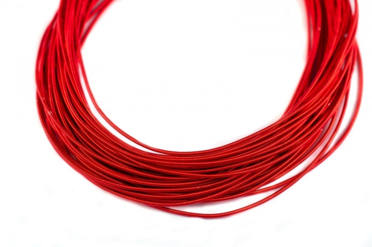 Канитель жесткая 1,2мм, цвет красный, 49-053, 5г (около 0,85м) Канитель жесткая 1,2мм, цвет красный, 49-053, 5г (около 0,85м)