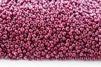 Бисер китайский круглый размер 12/0, цвет 0125В красный непрозрачный блестящий, 450г