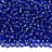 Бисер чешский PRECIOSA круглый 8/0 37050 синий, серебряная линия внутри, 50г - Бисер чешский PRECIOSA круглый 8/0 37050 синий, серебряная линия внутри, 50г