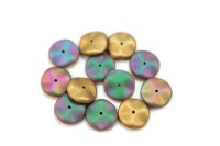 Бусины Ripple beads 12мм, цвет 00030/98849 California Green Matt, 720-013, около 10г (около 13шт)
