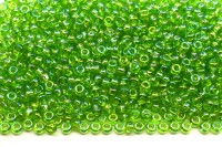 Бисер японский MIYUKI круглый 11/0 #0259 светло-зеленый, радужный прозрачный, 10 грамм
