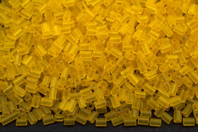 Бисер чешский PRECIOSA рубка 1&quot;(2,54мм) 80010М матовый желтый прозрачный, 50г Бисер чешский PRECIOSA рубка 1"(2,54мм) 80010М матовый желтый прозрачный, 50г