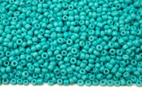 Бисер китайский круглый размер 12/0, цвет К12 бирюзовый непрозрачный, 85г