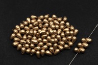 Бусины Side Drill Tear Drop 6х4мм, отверстие 0,8мм, цвет 01710 античное золото, 754-006, 10г (около 70шт)