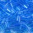 Бисер чешский PRECIOSA стеклярус 61030 7мм голубой прозрачный радужный, 50г - Бисер чешский PRECIOSA стеклярус 61030 7мм голубой прозрачный радужный, 50г