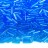 Бисер чешский PRECIOSA стеклярус 61030 7мм голубой прозрачный радужный, 50г - Бисер чешский PRECIOSA стеклярус 61030 7мм голубой прозрачный радужный, 50г