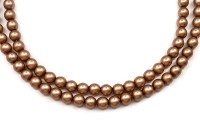 Жемчуг Preciosa, цвет 70111 матовый светло-коричневый, 8мм, 10шт