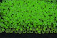 Бисер чешский PRECIOSA круглый 10/0 38756М матовый прозрачный зеленый неон, 1 сорт, 50г
