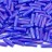 Бисер японский Miyuki Twisted Bugle 2х6мм #0177F кобальт, матовый радужный прозрачный, 10 грамм - Бисер японский Miyuki Twisted Bugle 2х6мм #0177F кобальт, матовый радужный прозрачный, 10 грамм