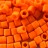 Бисер японский TOHO Cube кубический 4мм #0042DF оранжевый, матовый непрозрачный, 5 грамм - Бисер японский TOHO Cube кубический 4мм #0042DF оранжевый, матовый непрозрачный, 5 грамм