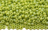 Бисер японский MIYUKI круглый 8/0 #0416FR салатовый, матовый радужный непрозрачный, 10 грамм