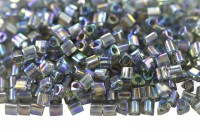 Бисер японский TOHO Triangle треугольный 11/0 #0176B серый, радужный прозрачный, 5 грамм