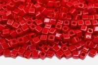 Бисер японский Miyuki Cube кубический 1,8мм #0408 темная клюква, непрозрачный, 10 грамм
